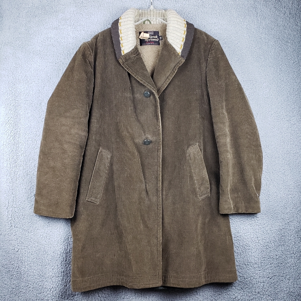 Vintage Sears Oakbrook Sportswear Mens 42 Reg Oversized Corduroy Coat Jacket